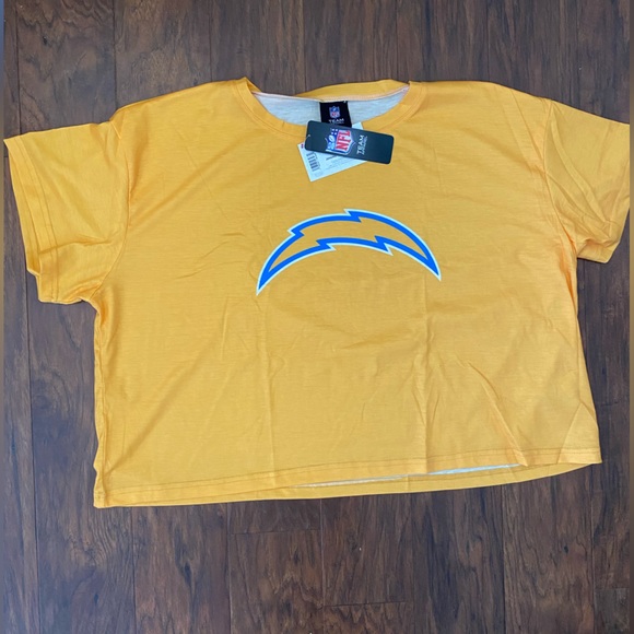 NFL Tops - NWT Los Angeles Chargers Yellow Crop